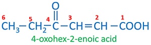 carboxylic acid iupac nameing with ketone group